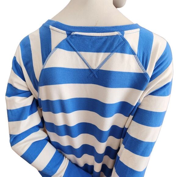 Tommy Hilfiger Sport Pullover Striped Top Womens XL Blue & White Long Sleeves - Picture 6 of 11